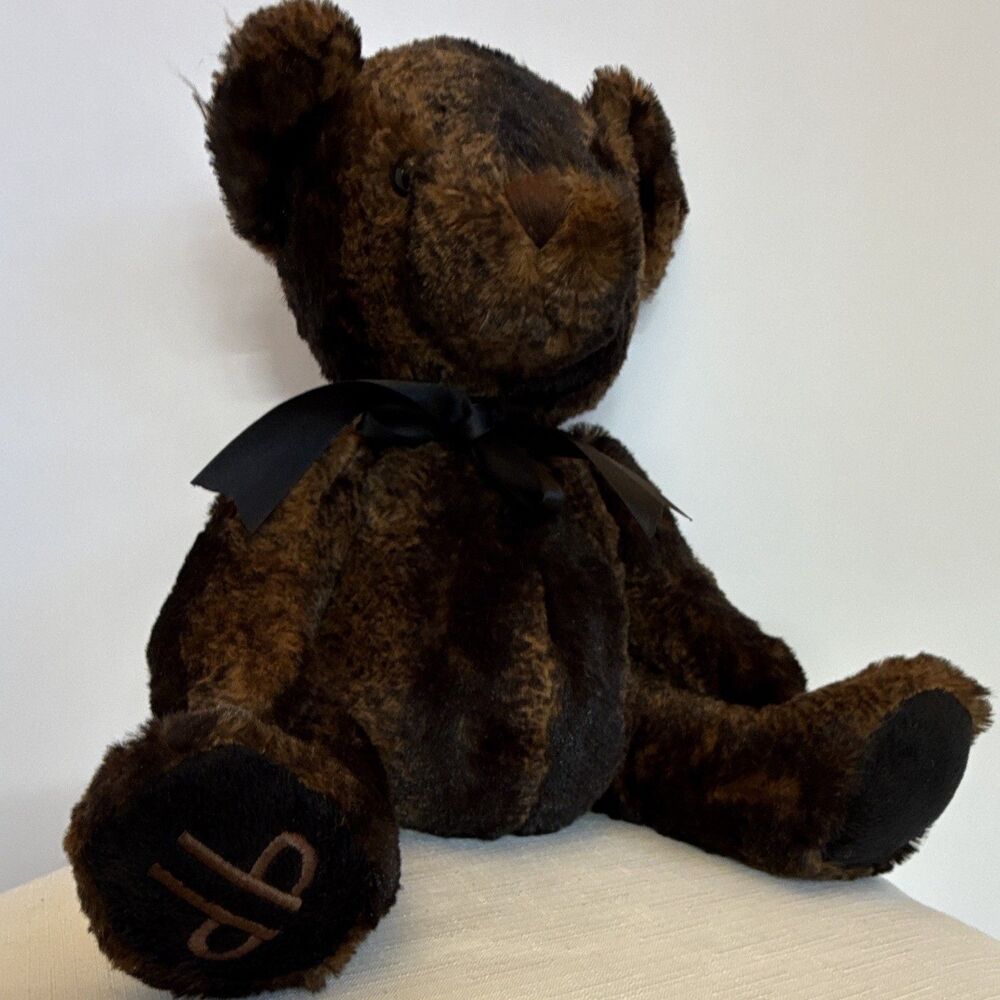 Dennis Basso Signature Luxury Faux Fur Teddy Bear – Rich Two-Tone Marbled Brown